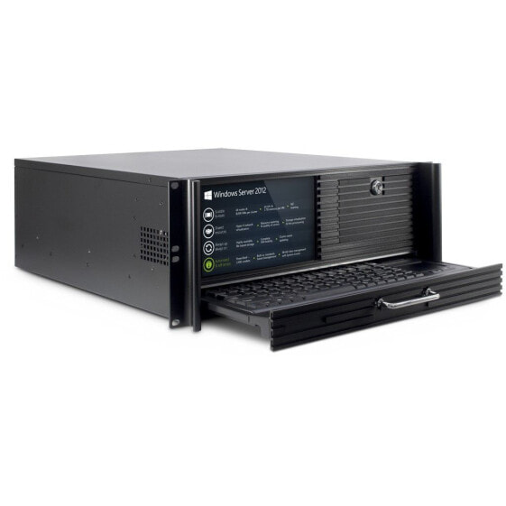 Inter-Tech 4U 4452-TFT - Rack - Server - Black - ATX - micro ATX - Mini-ITX - Steel - HDD - Power