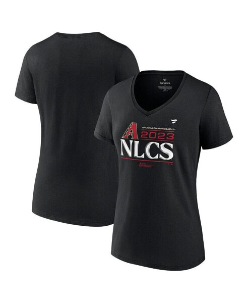 Women's Black Arizona Diamondbacks 2023 Division Series Winner Locker Room V-Neck T-shirt