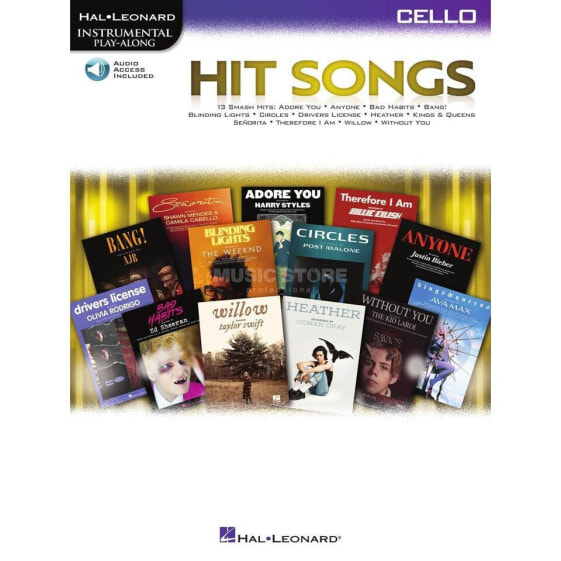 Hal Leonard Instrumental Play-Along: Hit Songs - Cello