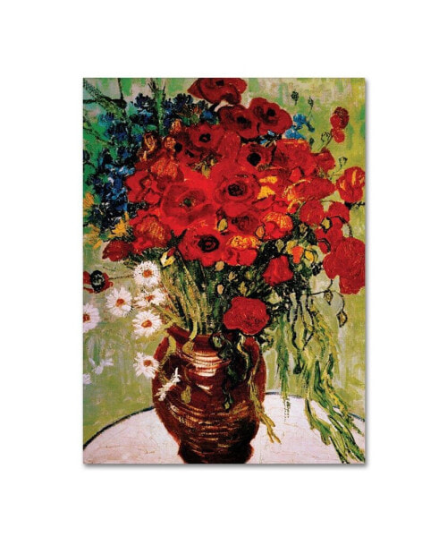 Vincent van Gogh 'Dasies & Poppies' Canvas Art - 35" x 47"