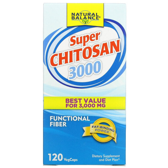 Витамин для похудения Natural Balance Super Chitosan 3000, 3,000 мг, 120 VegCaps