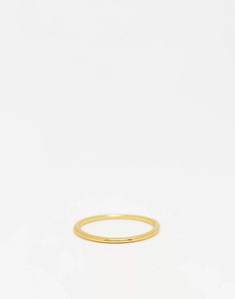 Bloom & Bay gold plated rounded edge band ring