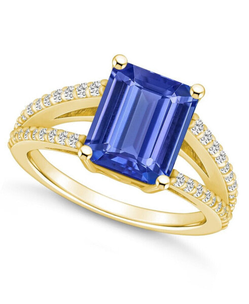 Tanzanite (3-1/7 Ct. t.w.) and Diamond (1/3 Ct. t.w.) Ring