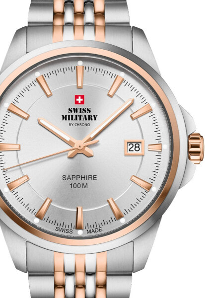 Swiss Military SM34104.07 Mens Watch Classic Sapphire Glas 40mm 10ATM