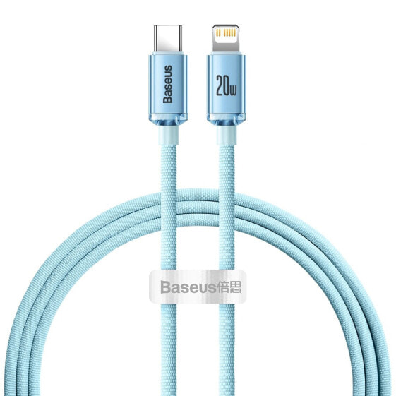 Kabel przewód USB-C Iphone Lightning szybkie ładowanie 20W 1.2m niebieski