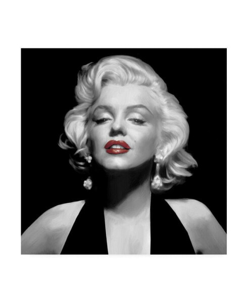 Chris Consani Halter Top Marilyn Red Lips Canvas Art - 27" x 33"