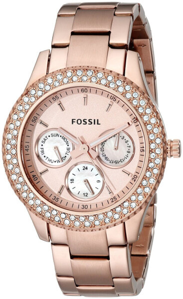 Fossil Women's ES3003 Stella Analog Display Analog Quartz Rose Gold Watch