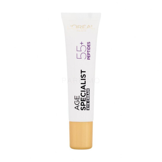 L'Oréal Paris Age Specialist 55+ Peptides & Caffeine Eye Cream 15 ml augencreme Feine Linien & Falten für Frauen