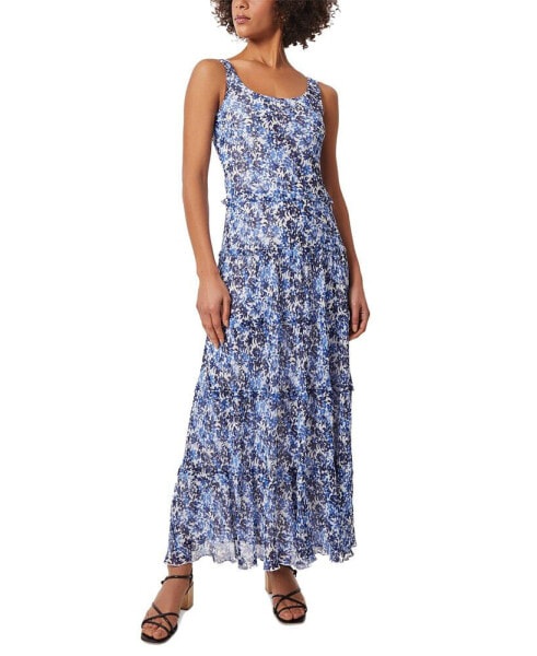 Women's Printed Multi-Tiered Scoop-Neck Dress