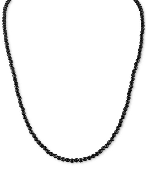 Black Spinel Beaded 22" Statement Necklace in Sterling Silver, Created for Macy's