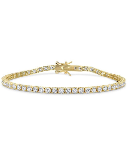 Lab-Grown Moissanite Tennis Bracelet (5-1/10 ct. t.w.) in 18k Gold-Plated Sterling Silver