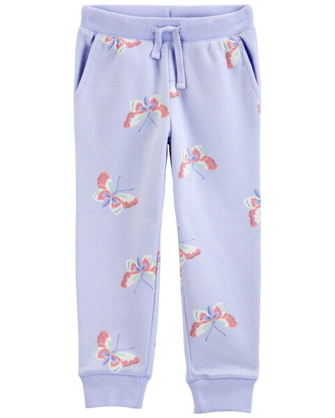 Baby Butterfly Print Fleece Joggers 12M