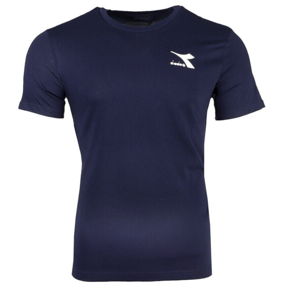 Diadora Chromia Crew Neck Short Sleeve T-Shirt Mens Blue Casual Tops 177765-6006