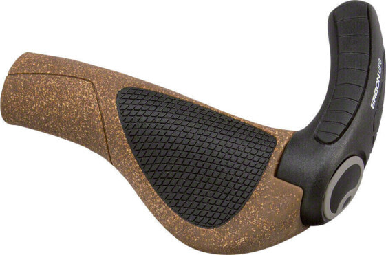 Ergon GP3 BioKork Grips - Large, Black/Cork, Lock-On