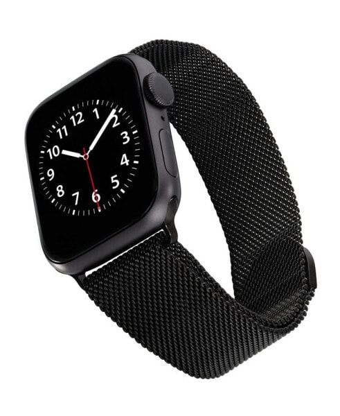Ремешок для часов WITHit черный с сетчатым кожаным ремешком, совместимый с Apple Watch 38/40/41 мм.
