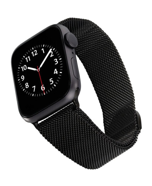 Black Stainless Steel Mesh Band Compatible with 38/40/41mm Apple Watch