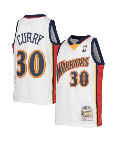 Big Boys Stephen Curry White Golden State Warriors 2009-10 Hardwood Classics Swingman Jersey
