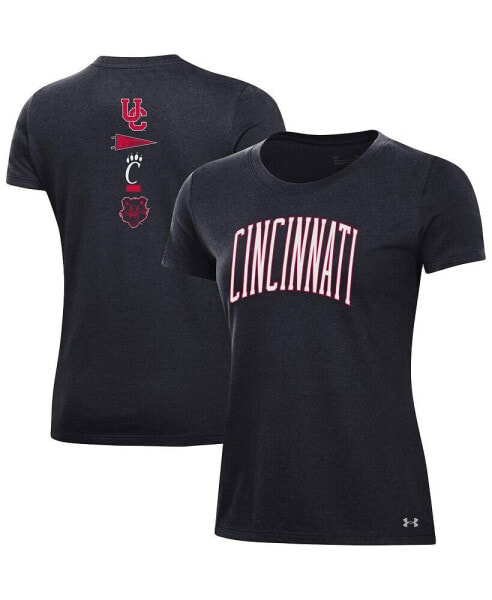 Women's Black Cincinnati Bearcats Two-Hit T-shirt