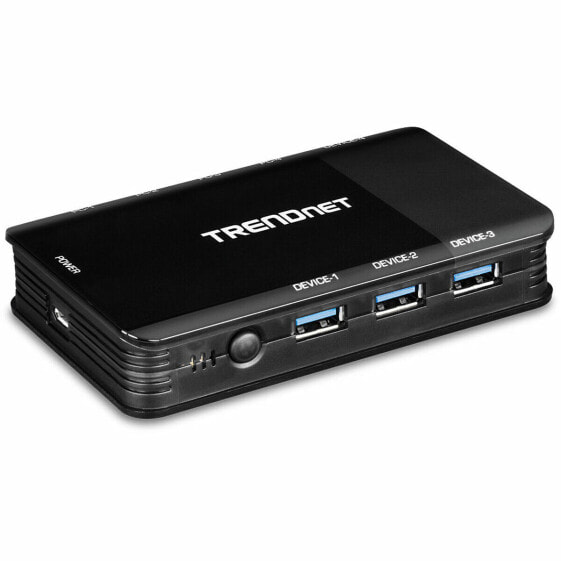 Переключатель Trendnet TK-U404 USB Чёрный