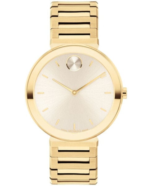 Women's Bold Horizon Swiss Quartz Ionic Plated Light Gold-Tone 2 Steel Watch 34mm