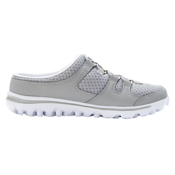 Propet Travelactiv Slide Mule Womens Grey Sneakers Casual Shoes WAT011M-GRY