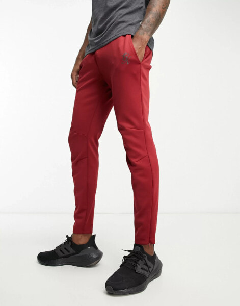 Gym King Fundamental lightweight poly jogger in red