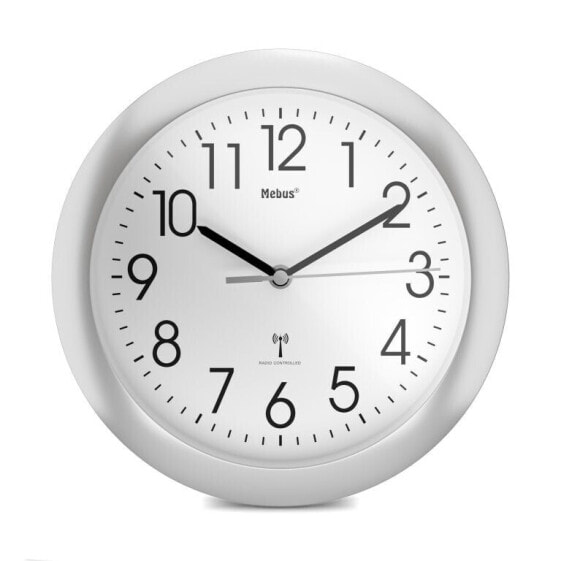 Цифровые настенные часы Mebus 52451 - Круглые - Белые - Пластиковые - на батарейках AA