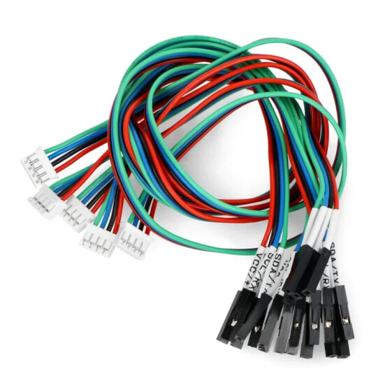 Электроника DFRobot Набор кабелей для подключения I2C/UART PH2.0-женский 30см 5шт FIT0916-F