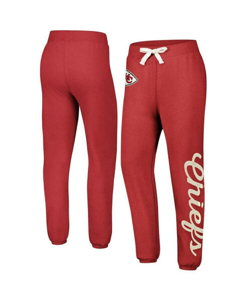 Women's Red Distressed Kansas City Chiefs Scrimmage Fleece Pants