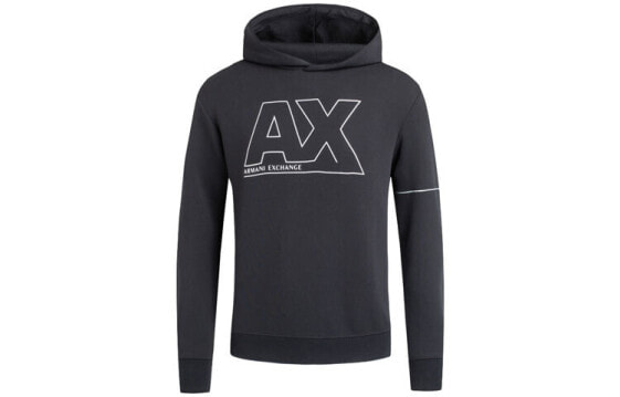 Толстовка мужская ARMANI EXCHANGE Logo FW21 черного цвета