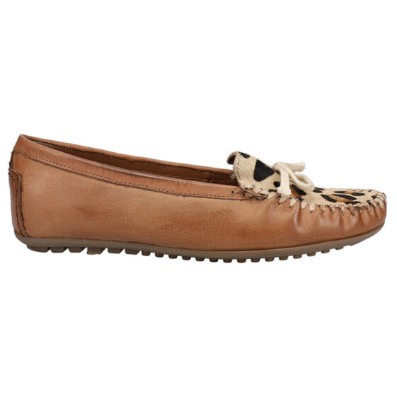 Roper Lilly Leopard Moccasins Womens Brown Flats Casual 09-021-0990-2913