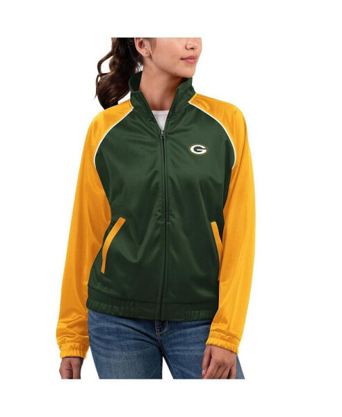 Women's Green Green Bay Packers Showup Fashion Dolman Full-Zip Track Jacket