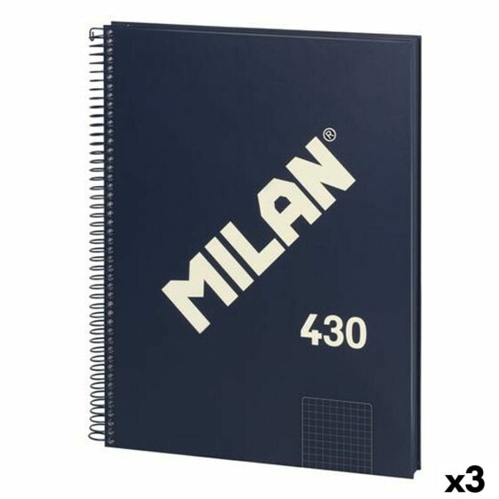 Блокнот MILAN 430 Синий A4 80 листов (3 штуки)