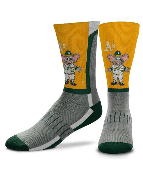 Youth Boys and Girls Oakland Athletics Mascot Snoop V-Curve Crew Socks