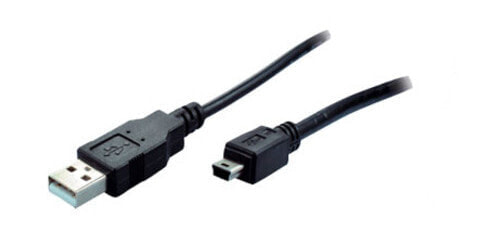 ShiverPeaks BS77163 - 3 m - USB A - Mini-USB B - USB 2.0 - Male/Male - Black