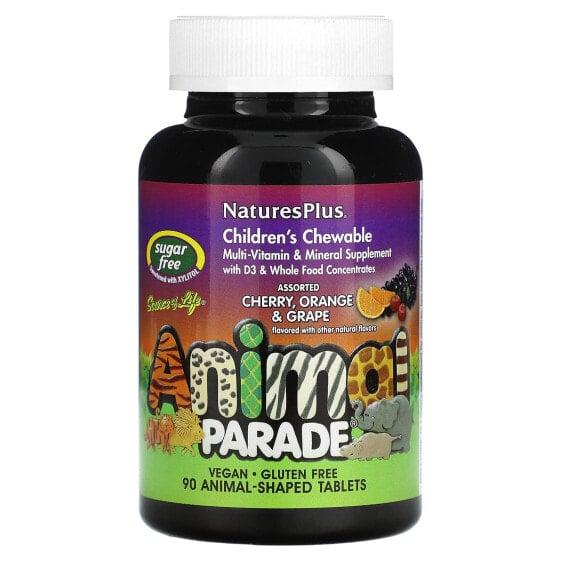 Детские витамины NaturesPlus Animal Parade, жевательные, арбуз, 180 животных таблеток