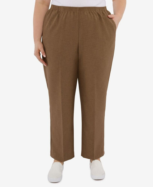 Брюки женские Alfred Dunner plus Size Signature Fit Textured Trouser Medium Length Pants