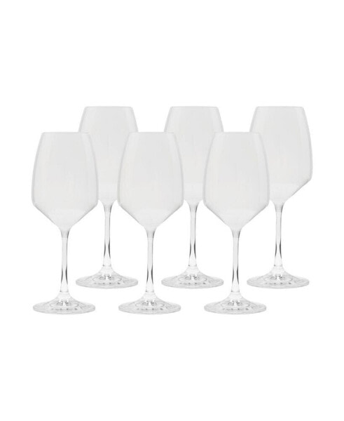 White Wine Glasses with Stem 9", Set of 6