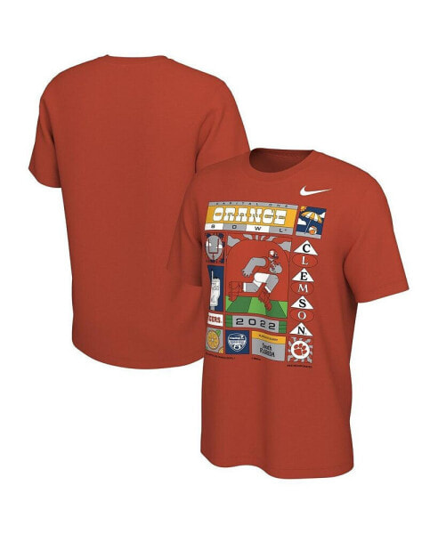 Men's Orange Clemson Tigers 2022 Orange Bowl Illustrated T-shirt