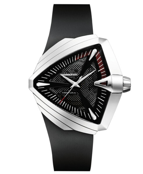 Men's Swiss Automatic Ventura XXL Black Rubber Strap Watch 45.5x46mm H24655331