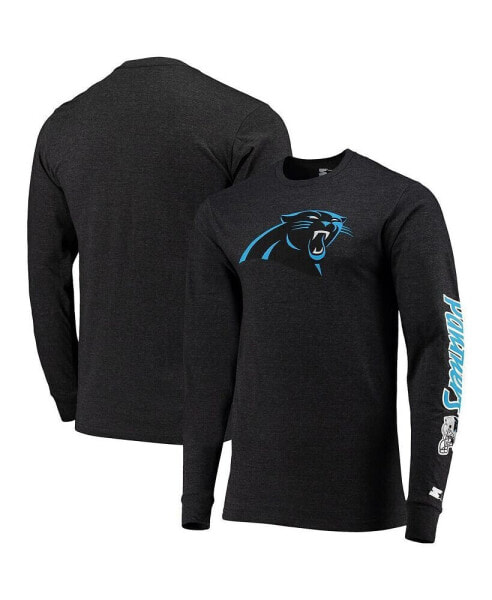Men's Heathered Black Carolina Panthers Halftime Long Sleeve T-shirt