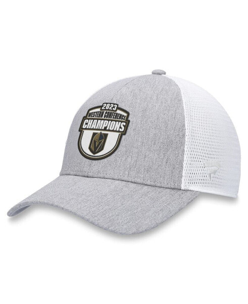 Men's Gray, White Vegas Golden Knights 2023 NHL Western Conference Champs Locker Room Adjustable Hat