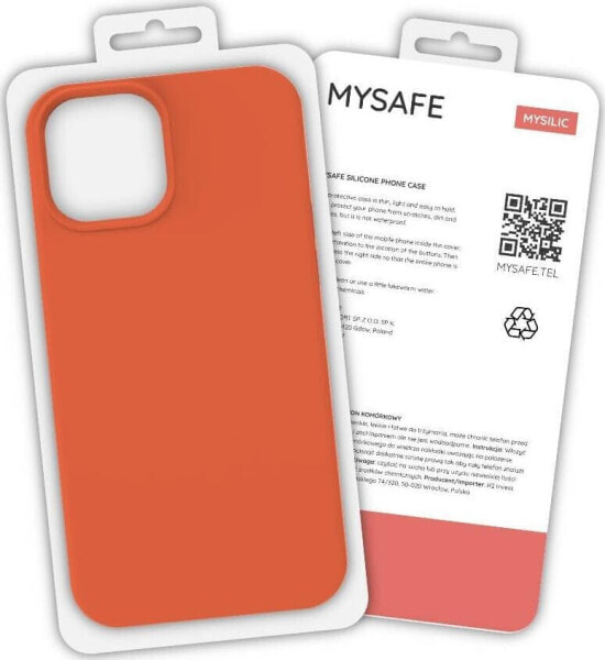 Mysafe MYSAFE ETUI SILIKONOWE IPHONE 12 PRO MAX POMARAŃCZOWY PUDEŁKO