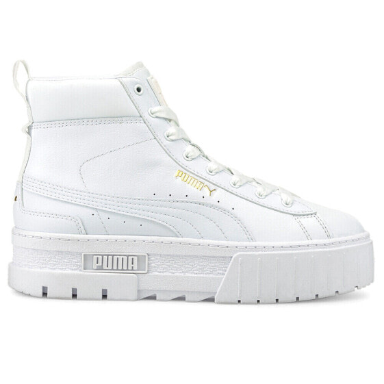 Puma Mayze Mid Platform Womens White Sneakers Casual Shoes 38117001