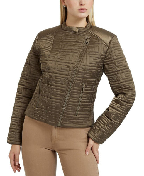 Women's Marine Quilted Asymmetrical Jacket