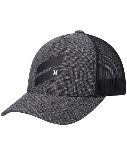 Men's Heathered Black Icon Slash Trucker Snapback Hat