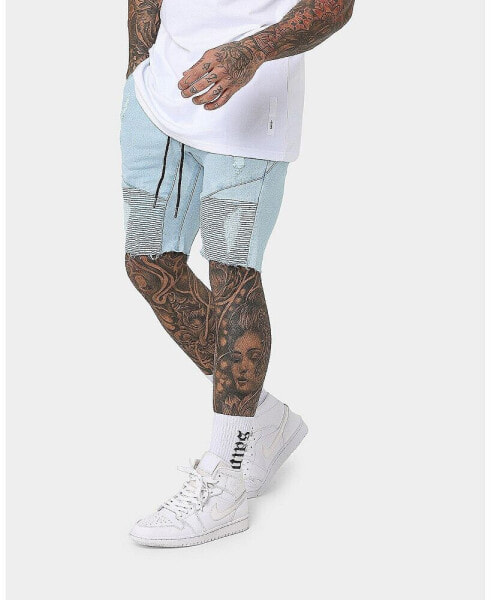 Men's United Distressed Biker Shorts