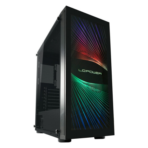 LC-Power Gaming 800B - Interlayer X - Midi Tower - PC - Black - ATX - micro ATX - Mini-ITX - Metal - Plastic - Tempered glass - Gaming