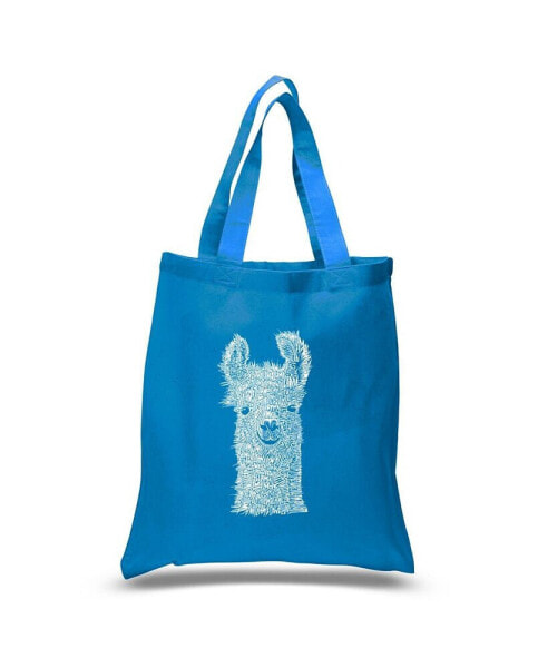 Llama - Small Word Art Tote Bag