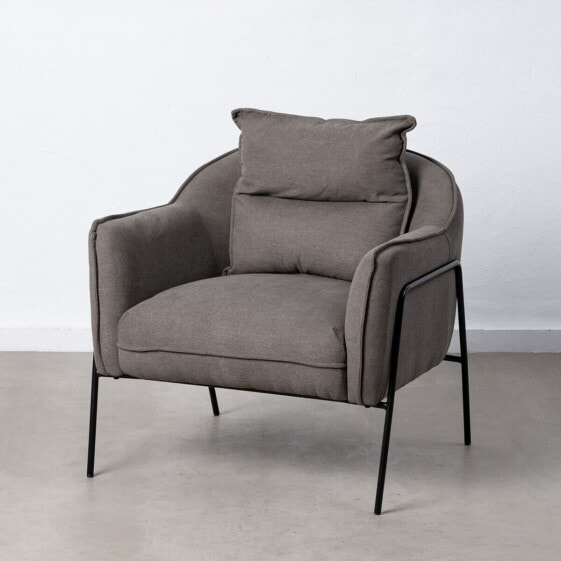 Кресло из синтетической ткани BB Home Armchair 76,5 x 70 x 74 см Металл Темно-серое